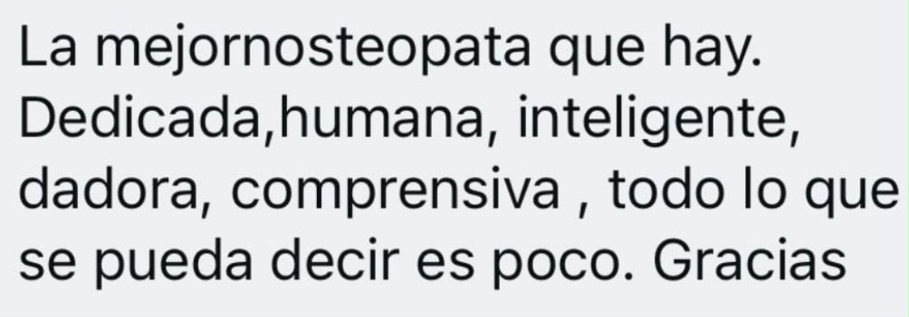 Mensaje de WhatsApp de una paciente